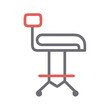 © MonoPixel - Stylish Bar Stool Icon on Black Background