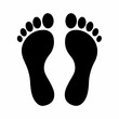 © most aleya - foot prints on white
