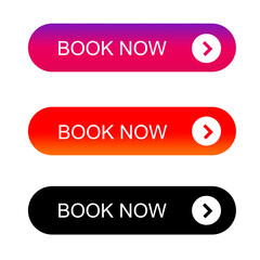 Wall Mural - buttons for web, book now buttons interactive elements for siteweb and app