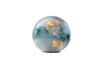 eggshaped globe with illuminated continents global concept image