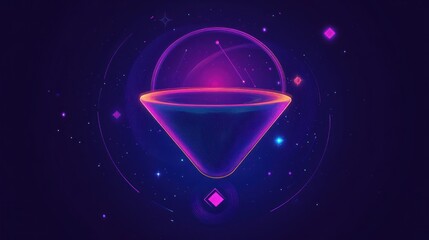 Wall Mural - abstract cosmic funnel