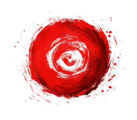 Wall Mural - Vibrant red swirl abstract design digital creation dynamic composition isolated on transparent background
