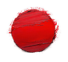 Wall Mural - Dynamic red paint circle artistic creation abstract design isolated on transparent background