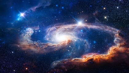 deep and far away universe filled with stars nebula and galaxy