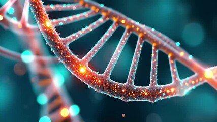 Poster - Visual representation of a glowing DNA strand with vibrant colors and intricate details in a 4k resolution, showcasing the beauty of molecular biology
