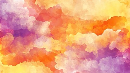 smoke or abstract colorful watercolor art featuring bright textures with orange, yellow, and blue paint on antique paper patterns
