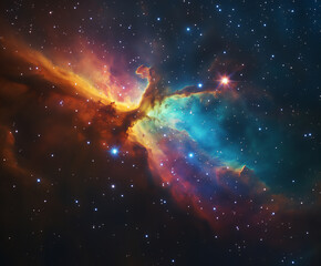 northern lights in the space