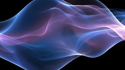 Wall Mural - Abstract Blue and Pink Energy Wave, Flowing Cosmic Nebula, Digital Art, Luminous Glowing Particles