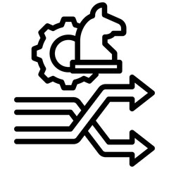 Fototapete - Change Management Strategy Outline Icon