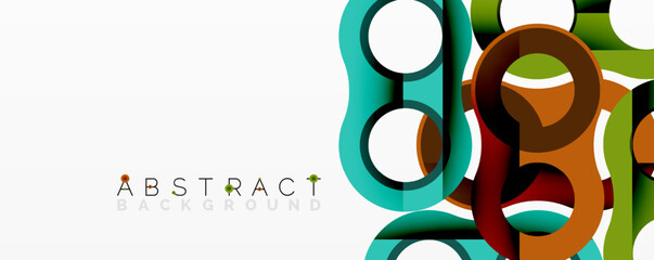 Leinwandbilder - Abstract geometric shapes, vibrant colors, modern design. Clean composition, suitable for backgrounds, presentations.