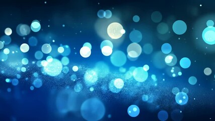 blue bokeh lights, abstract background, night scene