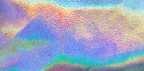 Wall Mural - holographic rainbow foil iridescent leather texture abstract hologram background