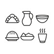 © Deezora - Food and Drink Icon Set Simple Line Art Graphics