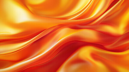 Wall Mural - vibrant and smooth fabric texture in shades of orange and yellow creates warm and inviting atmospher