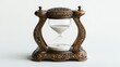 © wahyu - Patience as sand clock slowly draining, white background