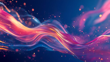 Wall Mural - Artistic fluid motion captured in a swirl of vivid liquid color image