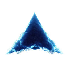 Wall Mural - abstract blue triangular particle form - digital art