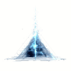 Wall Mural - abstract energy pyramid celestial lightning surge