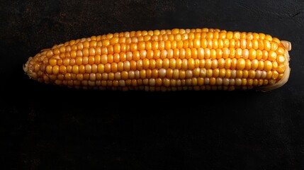 Aufkleber - Vibrant yellow corn on the cob showcases glossy, bright kernels in natural light. The fresh texture reveals a delicious, juicy appearance suitable for culinary use