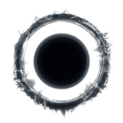 Wall Mural - abstract circular particle ring encircling dark sphere