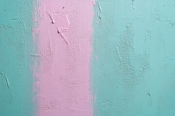 Fototapete - Close-up view of an abstract painting featuring soft blush pink and sage green hues that blend together seamlessly, offering a tranquil visual experience