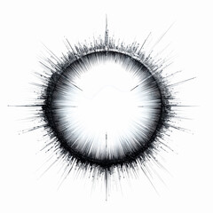 Wall Mural - abstract burst of light with central white form