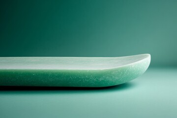 Aufkleber - A single wave curls smoothly, displaying soft pastel teal hues that evoke a refreshing and calming atmosphere, ideal for relaxation and mindfulness
