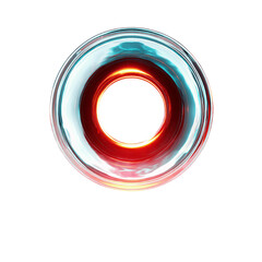 Wall Mural - abstract glowing orb red and blue energy ring