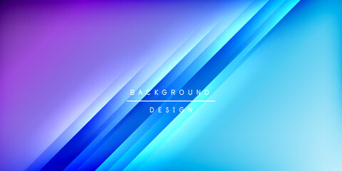 Fototapete - Gradient background features diagonal stripes. Purple transitions to vibrant blue. Modern design element, simple yet striking.