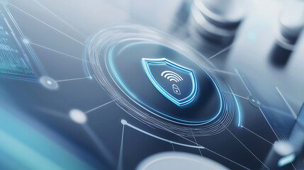Cybersecurity framework digital environment graphic design modern technology abstract viewpoint data protection concept