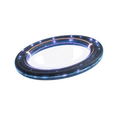 Wall Mural - futuristic glowing ring portal abstract background