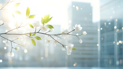  White flowers in the city