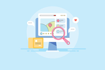Wall Mural - Business listing map shows higher rank in local search results, Verify listing for store and shop, keyword optimization for local SEO.