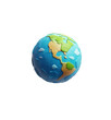 © PNG WORLD - Stylized cartoon earth globe 3d render model blue green planet map eco on transparent background