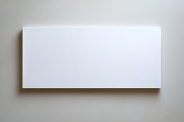 Aufkleber - A minimalist white rectangular canvas or panel mounted on a neutral wall. Clean, modern, and evokes a sense of simplicity and serenity.