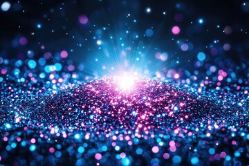 Wall Mural - abstract vibrant glitter explosion