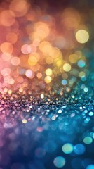 Wall Mural - abstract glittery background with sparkling bokeh lights and vibrant gradient colors creating a magi