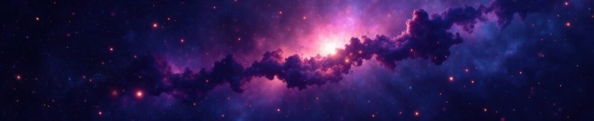 dark nebula with glowing stars in the background, astronomy, dark sky, cosmos