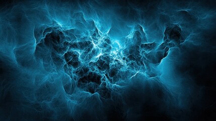 Wall Mural - Deep space nebula, with swirling, textured blues.