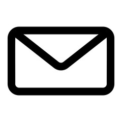Wall Mural - A simple email envelope icon suitable for web design, representing communication and messaging applications.