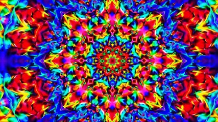 Fototapete - Discover vibrant patterns and colors in a mesmerizing kaleidoscope display