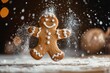 © Anna - Dancing gingerbread cookie man in flour dust