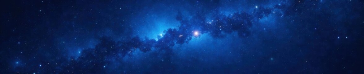 deep space with twinkling stars against a dark blue background, galaxy, universe, astronomy