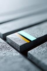 Fototapete - Minimalist Corporate Branding Mockup Precision-Aligned Business Cards on Textured Concrete - Modern Design Portfolio Showcase for Creative Professionals