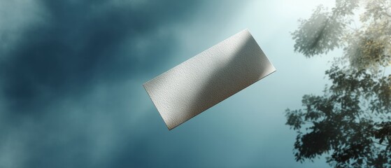 Aufkleber - Ethereal Paper Ticket Mockup Minimalist Floating Design with Soft Atmospheric Lighting - Premium Graphic Template for Event Branding and Digital Marketing