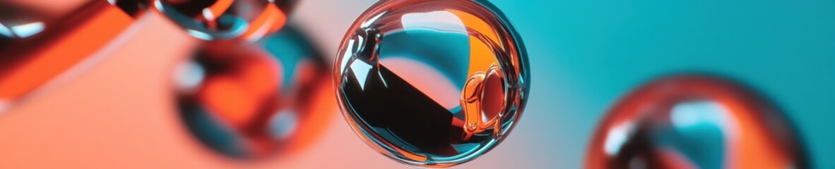 Aufkleber - Fluid Dynamics Immersion Hyper-Realistic Liquid Droplet Macro - Cutting-Edge Digital Art Exploring Surface Tension and Visual Innovation