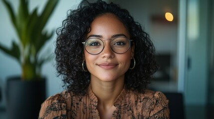Poster - Empowered Professional Inclusive Workspace Authenticity - Diverse Millennial Entrepreneur Embodying Confident Remote Work Culture in Soft Contemporary Setting
