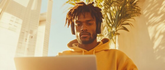 Leinwandbilder - Immersive Digital Workspace Hybrid Work Revolution - Empowering Gen Z Remote Professionals with Mindful Technology and Inclusive Design Aesthetics