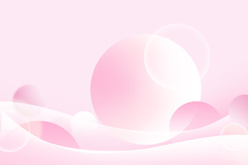Wall Mural - Abstract circle gradient soft light pink bokeh with curve pattern wave background for Graphic business background hitech technology digital design illustration web template backdrop desktop wallpaper 