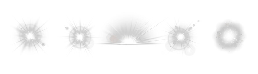 Wall Mural - Golden sunlight beam glows on transparent clear canvas. Realistic light ray overlays enhance digital illustrations. Sun flare ring adds warmth and visual energy. Natural light transition softens edges